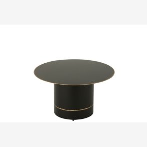 J-Line - Sofabord cylinder form 60x30cm, Sort/Guld