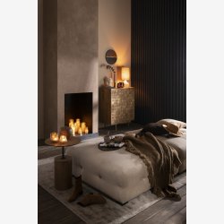 J-Line - Skab m. n hylde i tr 89x104x42cm, Natur 