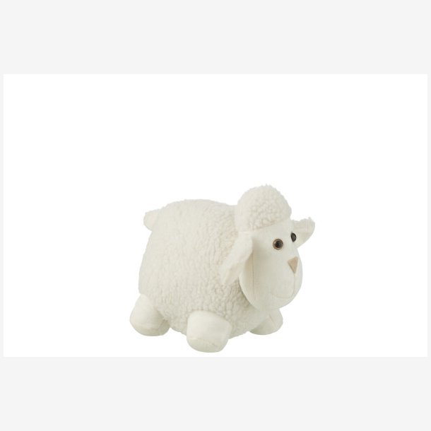 J-Line - Drstopper Fr "Dolly" Polyester Hvid L: 30 H: 20 B: 16 cm. 