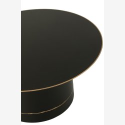 J-Line - Sofabord cylinder form 80 x 36cm Sort/Guld