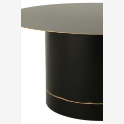 J-Line - Sofabord cylinder form 80 x 36cm Sort/Guld