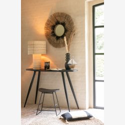 J-Line - Ovalt konsolbord i tr og metal 120x80x40cm - Flere farver 