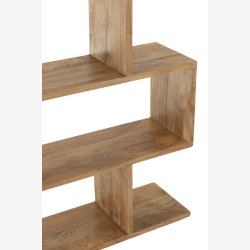 J-Line - Asymmetrisk reol i mango tr 120x180x30cm, Natur