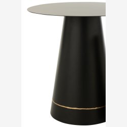 J-Line - Sideborde/Sofaborde st m/2 stk. kegle form L: 50/40 H: 50/41cm, Sort/Guld