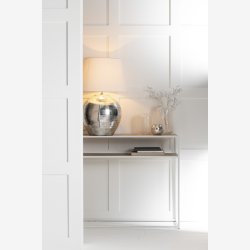 J-Line - Konsolbord m. Sildebens bordplade og en hylde 100x85,5x30cm, Hvid og Natur 