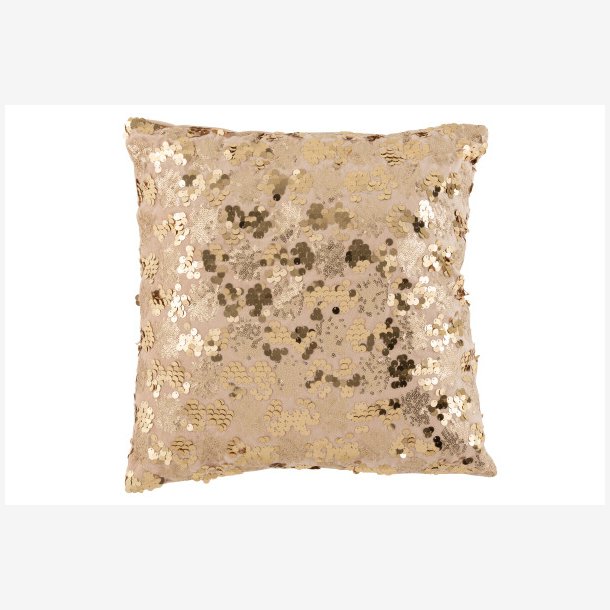J-Line - Pude m/Pailletter Guld 45x45 cm.  