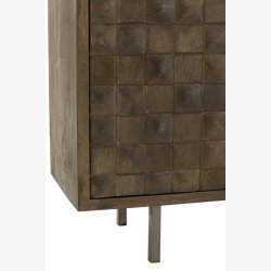 J-Line - Skab m. n hylde i tr 89x104x42cm, Brun 