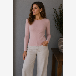 Marta Du Chateau - MdcAster Lang�rmet Bluse Rosa