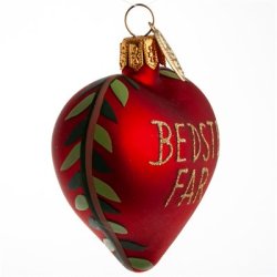 Brink Nordic - Juletrs Ophng/Julekugle Hjerte m/Teksten "Bedstefar" 5 cm. Glas 