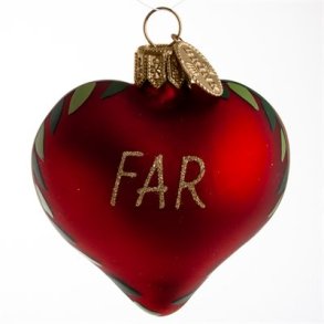 Brink Nordic - Juletrs Ophng/Julekugle Hjerte m/Teksten 