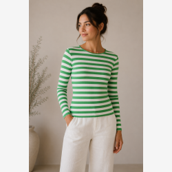 Marta Du Chateau - MdcBegonia Lang�rmet Bluse Gr�n