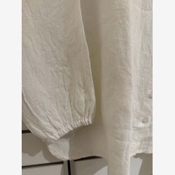 Agenda - Janella Oversize Skjorte Hvid 100% h�r
