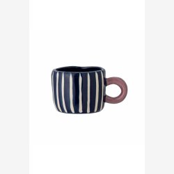 Bloomingville - Nini Kop m. striber Bl� Stent�j D7xH6 cm.