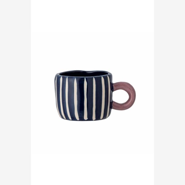 Bloomingville - Nini Kop m. striber Bl� Stent�j D7xH6 cm.