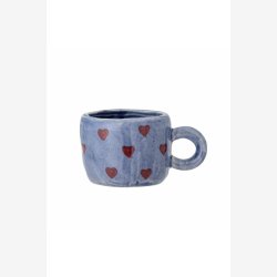 Bloomingville - Nini Kop Bl� m. hjerter Stent�j D7xH6 cm.