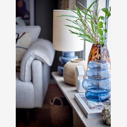 Bloomingville - Fabiola Bordlampe, Bl, Glas H: 51 : 24 cm. 