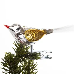 Brink Nordic fugl 10 cm slv/guld.