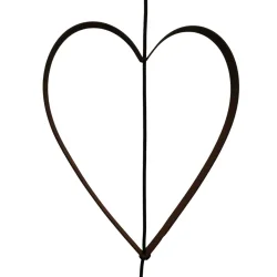 SNOREN - Outline hjerte rust str. L 25x25cm. 