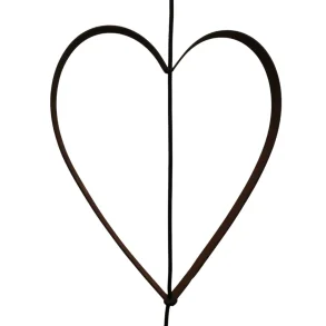 SNOREN - Outline hjerte rust str. L 25x25cm. 