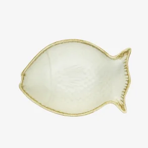 Madam Stoltz - Sk�l Fiskeform R�hvid Stent�j 14x10x5 cm./ 20 cl