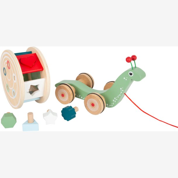 Small Foot - Pull-along snegl m. puttekasse