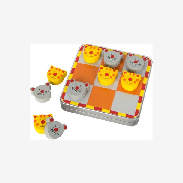 Small Foot - Kryds og bolle spil m. kat og mus magnetisk