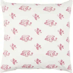 Ib Laursen pudebetrk m/ blomster alberte hvid med pink 50x50