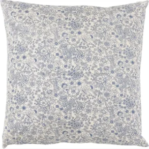 Ib Laursen pudebetrk m/ blomster ane beige med bl 50x50