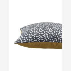 Svanefors - Pudebetrk 45x45cm. Honning/blomstret Velour/bomuld