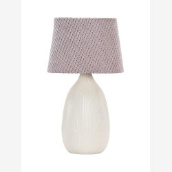 PR HOME - Baylee bordlampe fod Hvid keramik H: 28cm. 