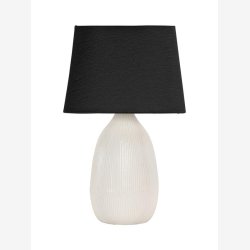 PR HOME - Baylee bordlampe fod Hvid keramik H: 28cm. 
