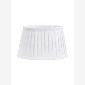 PR Home - Indi oval lampeskrm plisse hvid, 20 cm