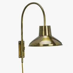 Madam Stoltz - Vg Lampe Antik Messing Look 25 x 39 x 47 cm.