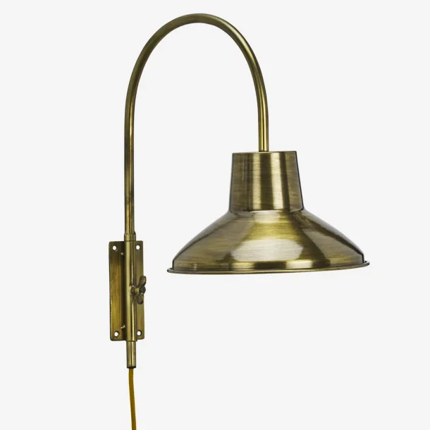 Madam Stoltz - Vg Lampe Antik Messing Look 25 x 39 x 47 cm.