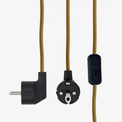 Madam Stoltz - Vg Lampe Antik Messing Look 25 x 39 x 47 cm.