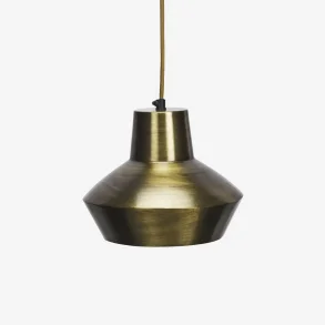 Madam Stoltz - Loft Lampe Antik Messing Look D: 22 H: 19 cm.