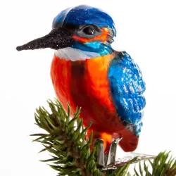 Brink Nordic - Juletrs Dekoration Isfugl m/clips 6 cm. Glas