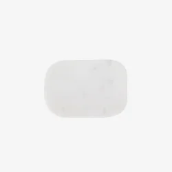 Madam Stoltz - Sbeskl Oval Hvid Marmor L: 13 B: 9 cm.