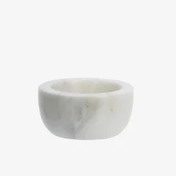 Madam Stoltz - Skl, Marmor Hvid D: 7,5 H: 4 cm. 