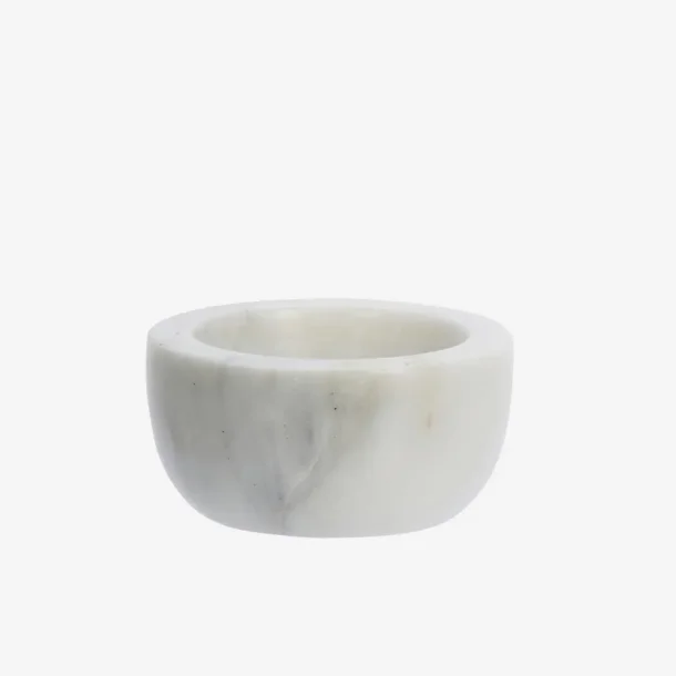 Madam Stoltz - Skl, Marmor Hvid D: 7,5 H: 4 cm. 