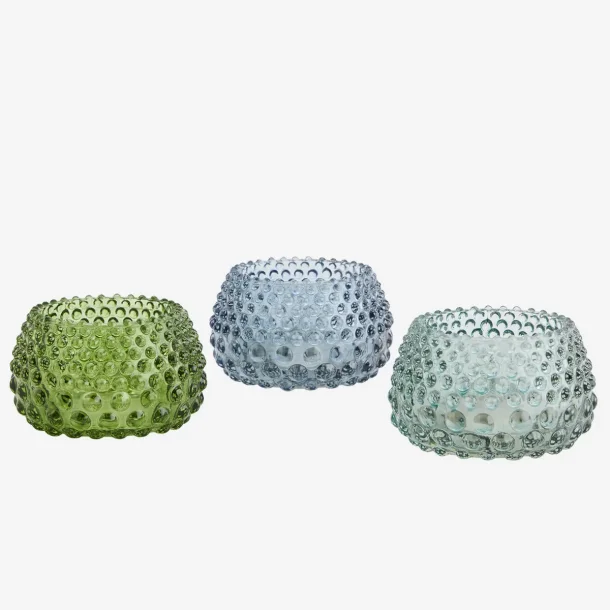 Madam Stoltz - Lysestage Glas D: 9 H: 6 cm. Flere farver