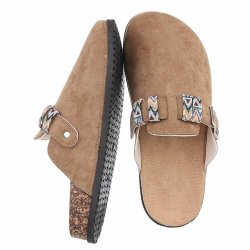 OLGA - Sandal Khaki Slip-In m/sp�nde