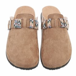 OLGA - Sandal Khaki Slip-In m/sp�nde