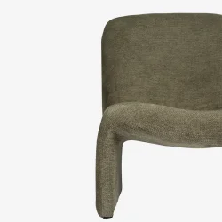 Madam Stoltz - Velour Lounge stol, Grn 69x78x73 cm