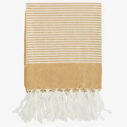 Madam Stoltz - Hammam hndklde 100x180cm. Stribet gul.