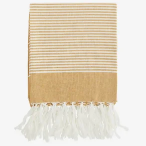 Madam Stoltz - Hammam hndklde 100x180cm. Stribet gul.