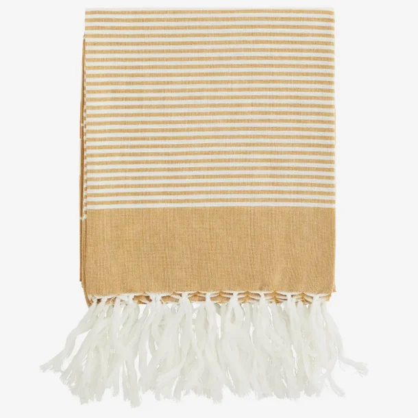 Madam Stoltz - Hammam hndklde 100x180cm. Stribet gul.