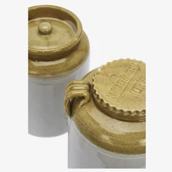 Madam Stoltz - Opbevaringskrukke m/lg UNIKA Stentj Ca. D:15-20 H: 17-25 cm.