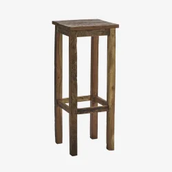 Madam Stoltz - Sidebord i genbrugstr, 30x30x75 cm