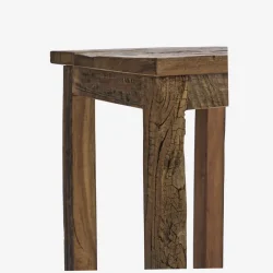 Madam Stoltz - Sidebord i genbrugstr, 30x30x75 cm